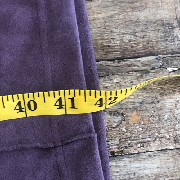 Purple Suede Flared Adidas Joggers - Picture 4 of 5